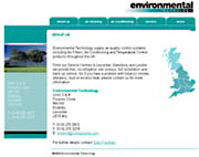 screen shot of the Environmental Technology web site