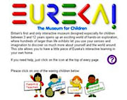 screen shot of the Eureka web site